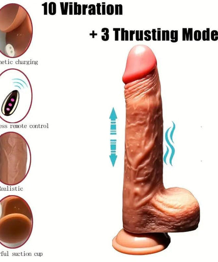 Armony – Realistic Dildo Vibrator & Thrusting Remote Control 22.5 Cm