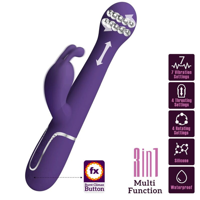 Pretty Love – Dejon Rabbit Vibrator 3 In 1 Multifunktion Lila
