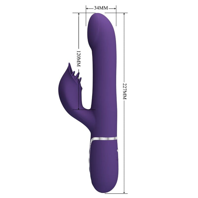 Pretty Love – Zalin Rabbit Vibrator Perlen 4 in 1 Lila