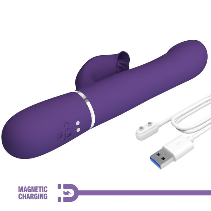 Pretty Love – Zalin Rabbit Vibrator Perlen 4 in 1 Lila