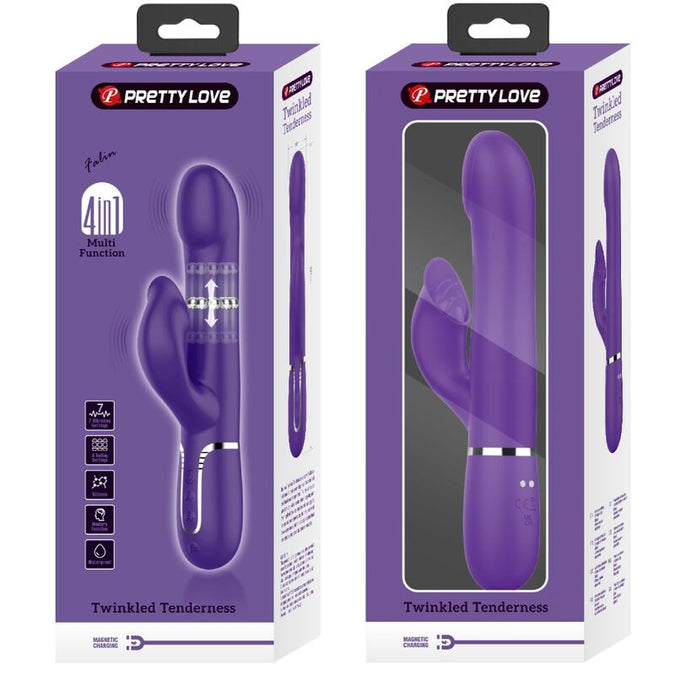 Pretty Love – Zalin Rabbit Vibrator Perlen 4 in 1 Lila