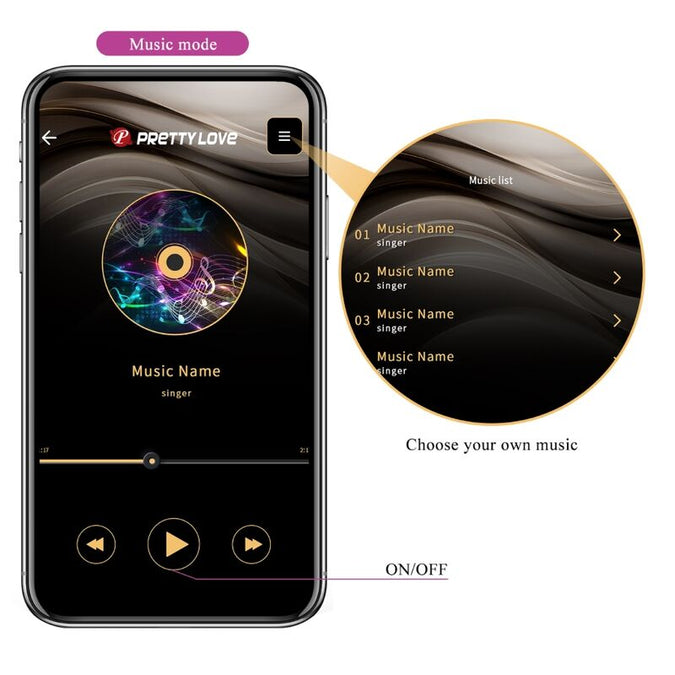 Pretty Love – Hector Elektroschock Vibrator mit kostenloser App Violett
