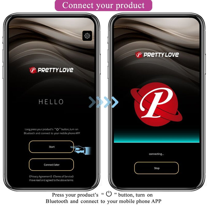 Pretty Love – Hector Elektroschock Vibrator mit kostenloser App Violett