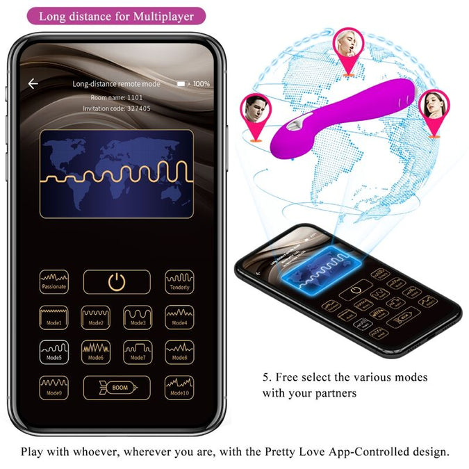 Pretty Love – Hector Elektroschock Vibrator mit kostenloser App Violett