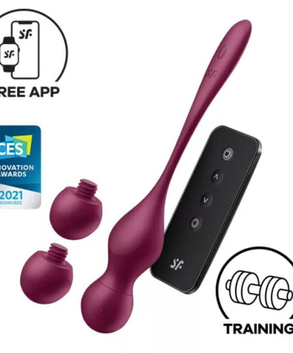 Satisfyer – Love Birds Vary Vibrationskugeln mit kostenloser App Weinrot