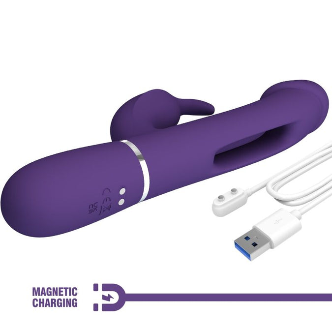 Pretty Love – Kampas Rabbit 3-in-1 Multifunktionsvibrator mit Zunge Violett