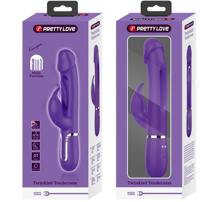 Pretty Love – Kampas Rabbit 3-in-1 Multifunktionsvibrator mit Zunge Violett