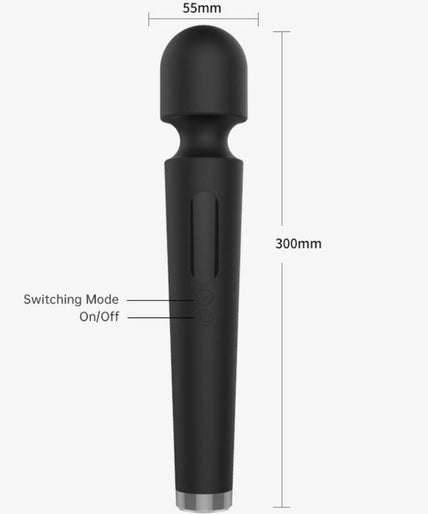 Armony – X Power Large Massager & Vibrator 7 Vibrations Black