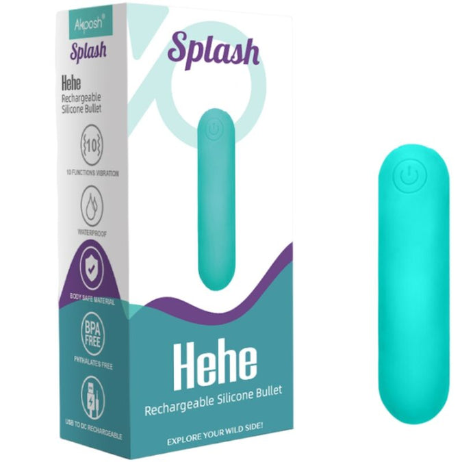 Armony – Splash Hehe Vibrator Bullet Silikon 10 Vibrationen 65 X 15 Cm Grün