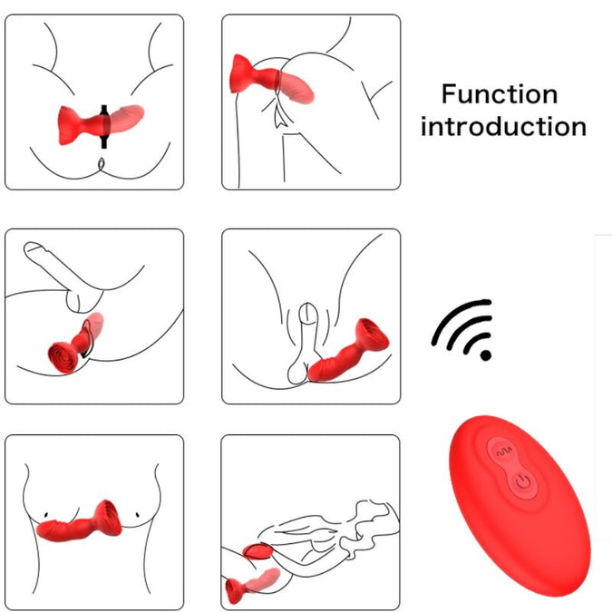Armony – Extreme A Bloom Rose Vibrator & Analplug Fernbedienung Rot