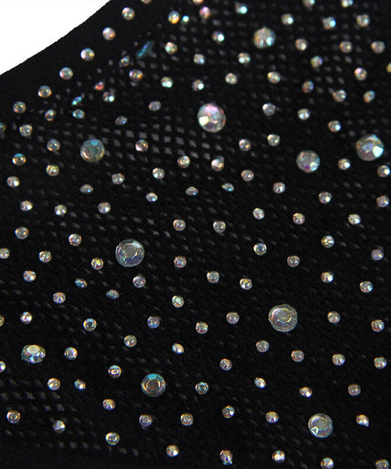 Subblime – 952174 Fishnet Bodystocking With Gloves And Diamonds Black One Size
