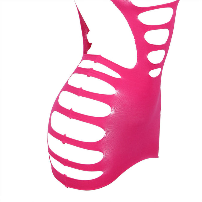 Subblime – 952273 Lange mouwen elastische visnetjurk roze one size