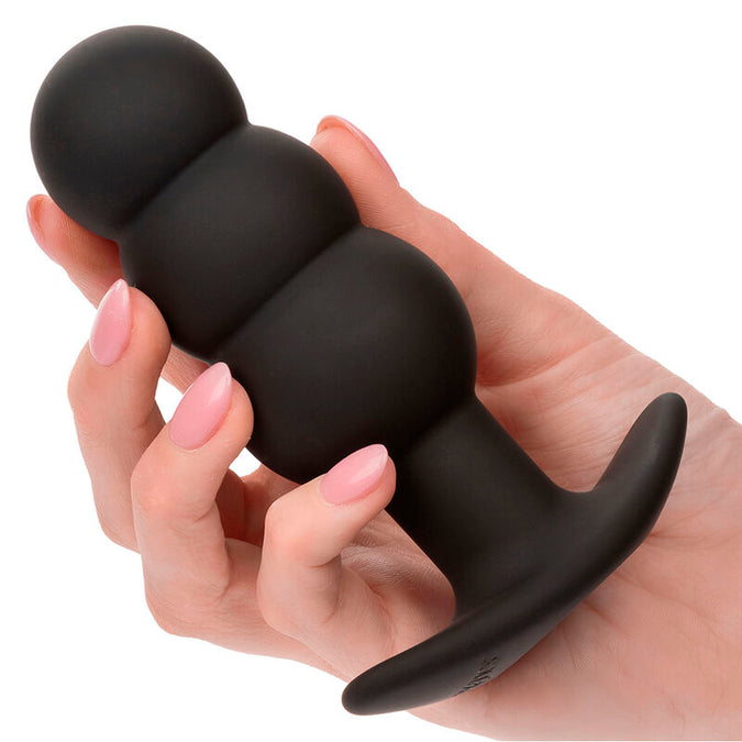 Calexotics – Rock Bottom Perlen Analplug 10 Vibrationen Silikon Schwarz