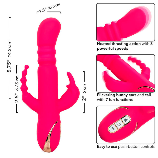 Calexotics – Jack Fantasy Dreifach beheizter Vibrator Rabbit Pink