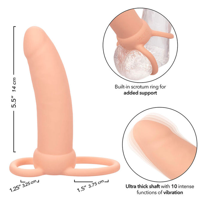 Calexotics – Maxx Thick Dual Penetrator 10 Vibrationsstufen Hautfarben