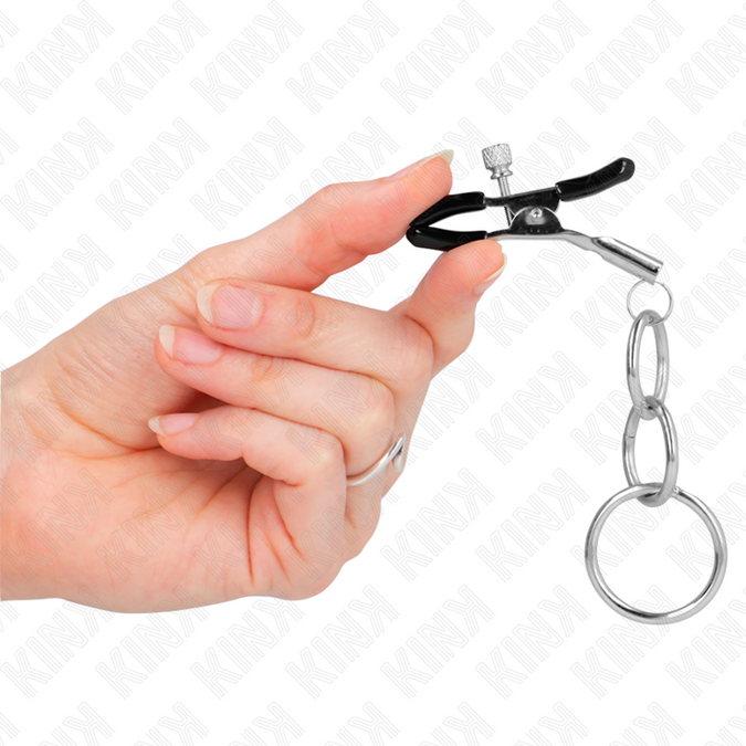 Kink – 3 O-Ring-Brustwarzenklemme 6 cm