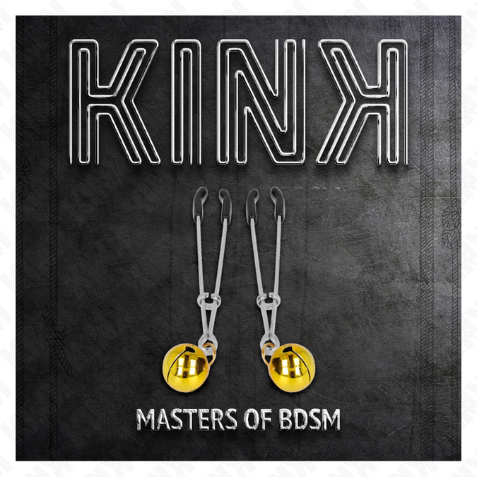 Kink – Dünne Glocken-Nippelklemmen Gold 7 cm