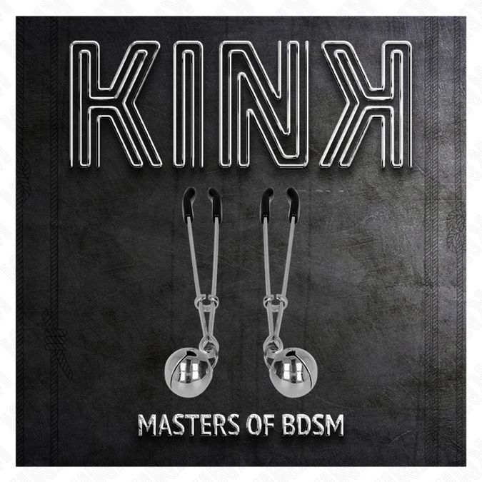 Kink – Dünne Glocken-Nippelklemmen Silber 7 cm