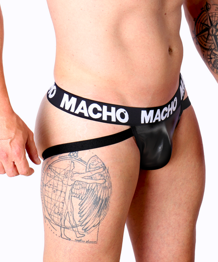 Macho – Mx25nc Jock Schwarzes Leder XL