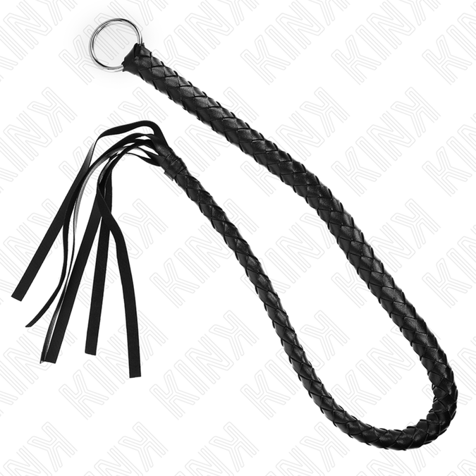 Kink – Schlangenpeitsche mit schwarzem Handring 65 cm