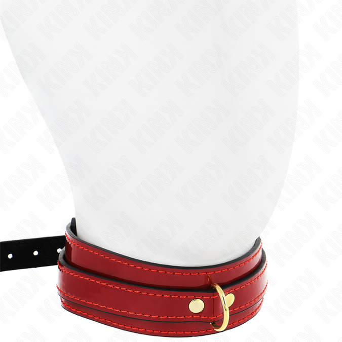 Kink – Weinrot Verstellbare Halskette mit goldenen Details 29 – 42,5 Cm X 4 Cm