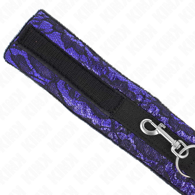 Kink – Kurze Samtspitzen-Halskette mit Gürtel 105 Cm mit Nylonbesatz 44 X 5,5 Cm