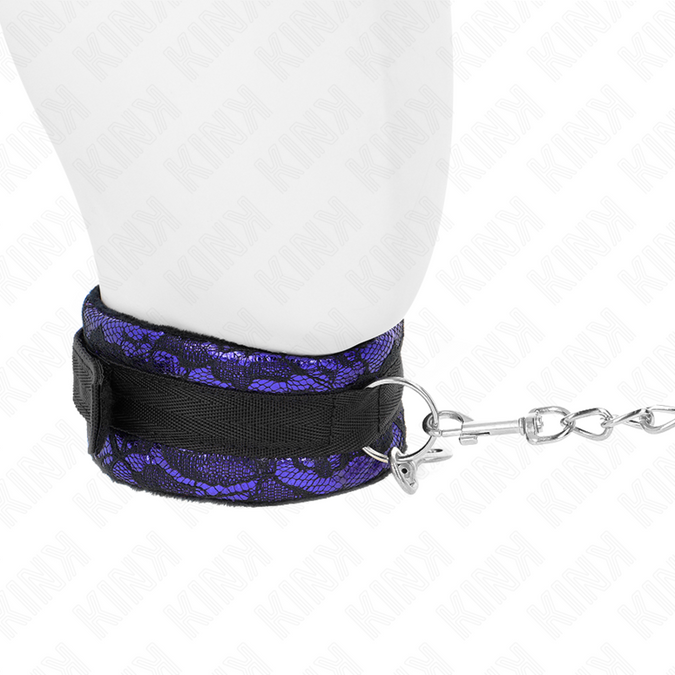 Kink – Kurze Samtspitzen-Halskette mit Gürtel 105 Cm mit Nylonbesatz 44 X 5,5 Cm