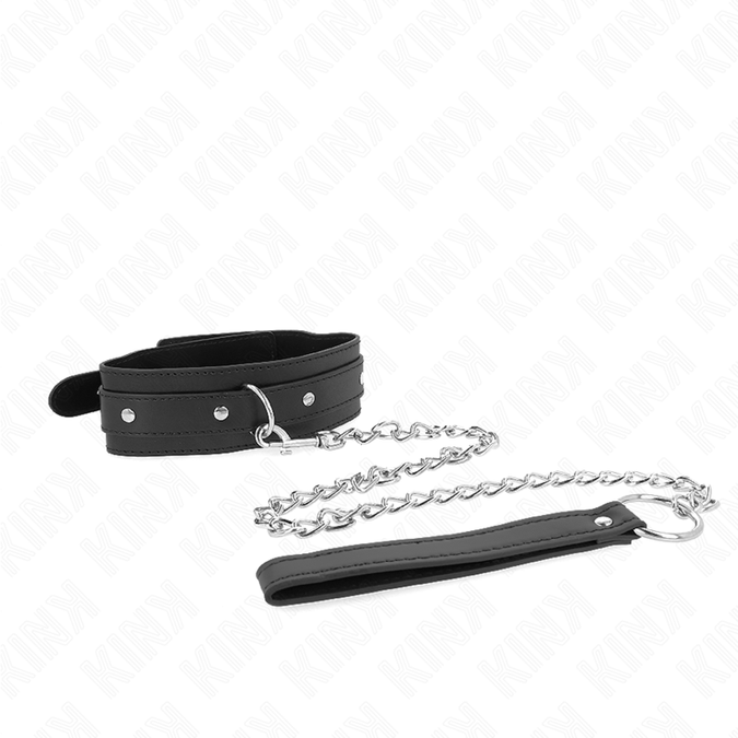 Kink – Halsband mit Leine 65 cm 1 Ring verstellbar 38 – 49 cm x 5 cm