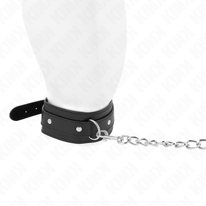 Kink – Halsband mit Leine 65 cm 1 Ring verstellbar 38 – 49 cm x 5 cm