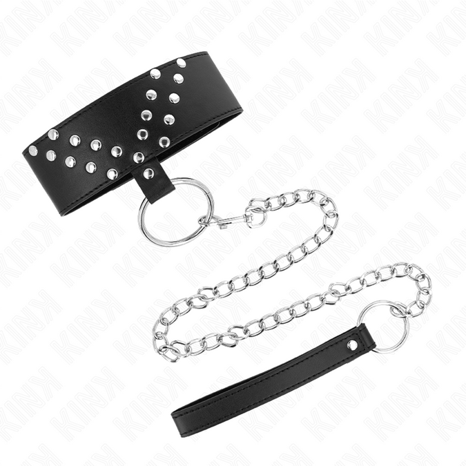 Kink – Halskette Mit Gürtel 65 Cm Mit V-Niete Verstellbar 36 – 43 Cm X 5 Cm