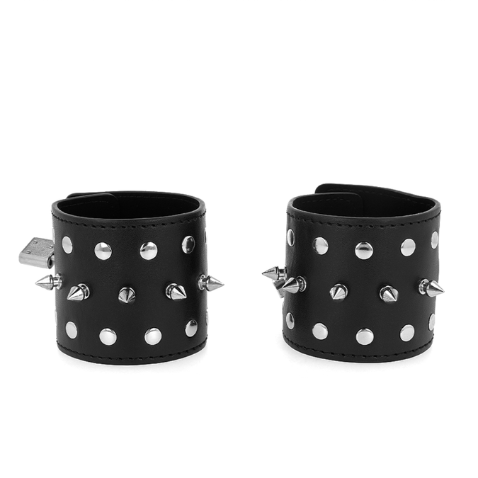 Kink – Punk-Handgelenkfesseln mit Spikes 25 x 6 cm