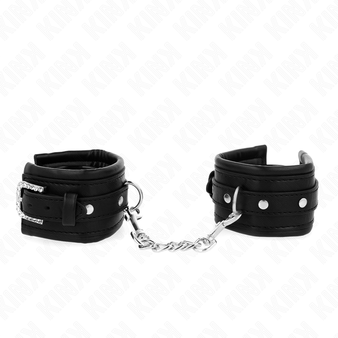 Kink – Polsboeien met strassgesp Zwart Verstelbaar 25 – 32 cm x 5,5 cm