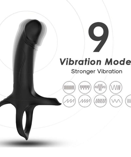Armony – Dildo With Ring & Vibrator Black
