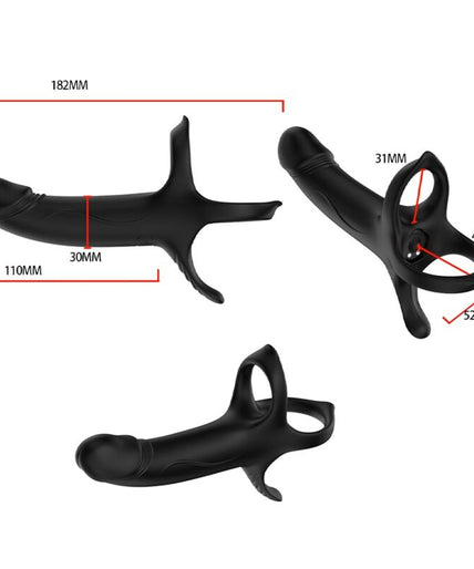 Armony – Dildo With Ring & Vibrator Black