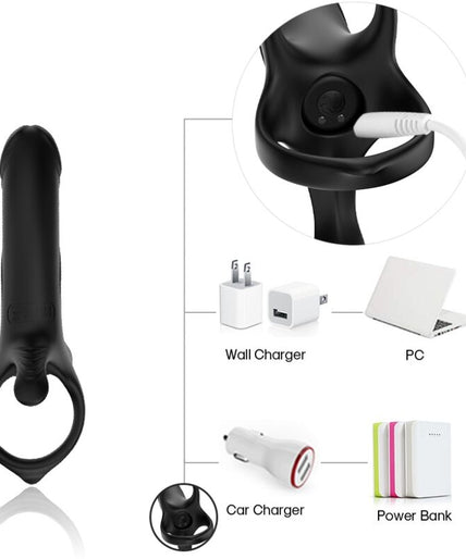 Armony – Dildo With Ring & Vibrator Black