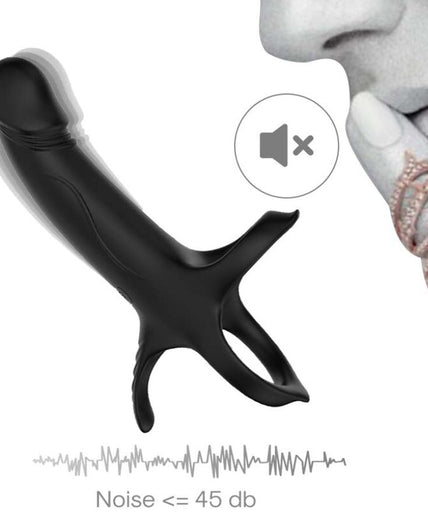 Armony – Dildo With Ring & Vibrator Black