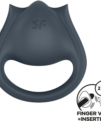 Satisfyer – Perfect Pair 2 Multivibrator 2 In 1 Penis Ring And Finger Stimulator Grey