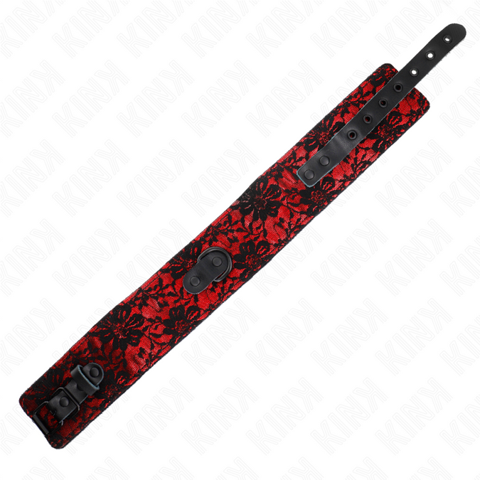 Kink – Spitzenhalskette mit Gürtel mit echtem Ledergürtel 105 Cm / 44 X 5,5 Cm
