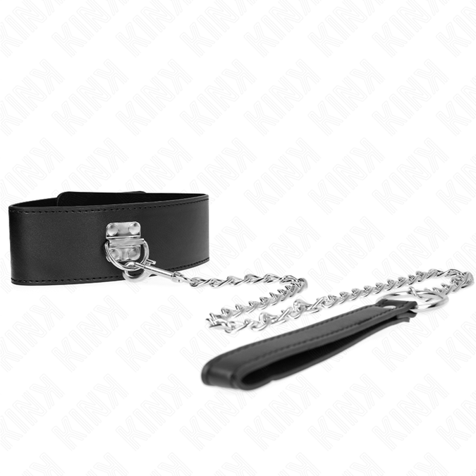 Kink – Halsband Mit Gürtel 65 Cm Mit Breitem Schwarzem Riemen Verstellbar 33,5 – 41 Cm X 5 Cm