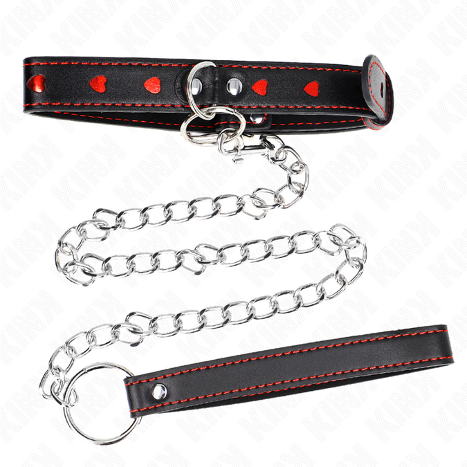 Kink – Halskette mit Riemen 65 cm Herzdetails 52,5 x 2,5 cm