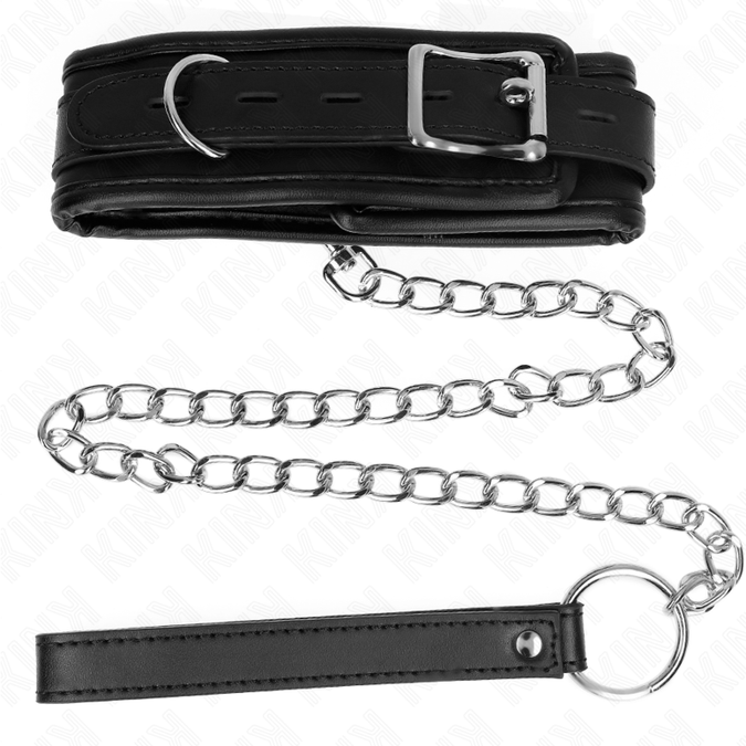 Kink – Basismodell Halsband mit Leine 65 cm Modell 1 53 x 6 cm