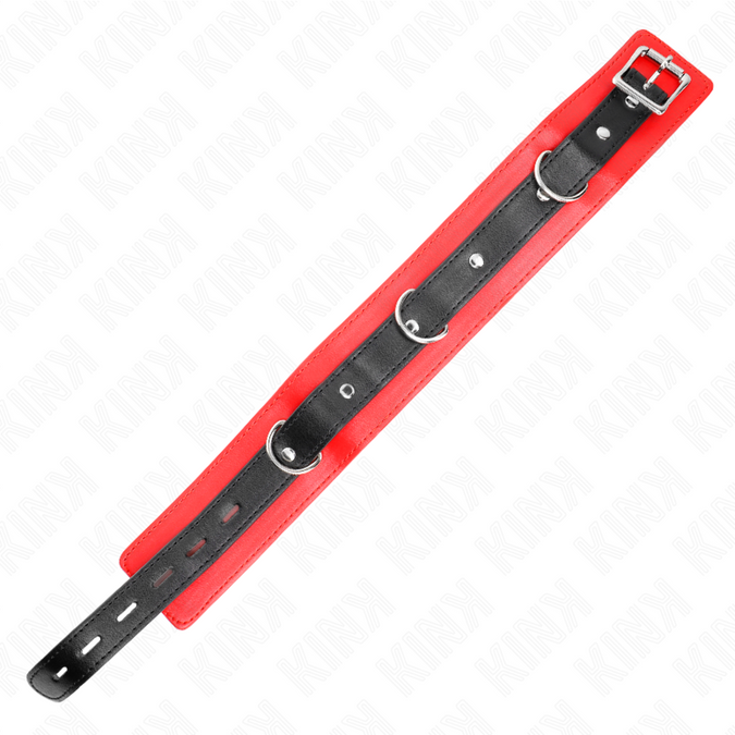 Kink – Halsband mit Gürtel 65 cm mit rotem Riemen 54 x 4,5 cm