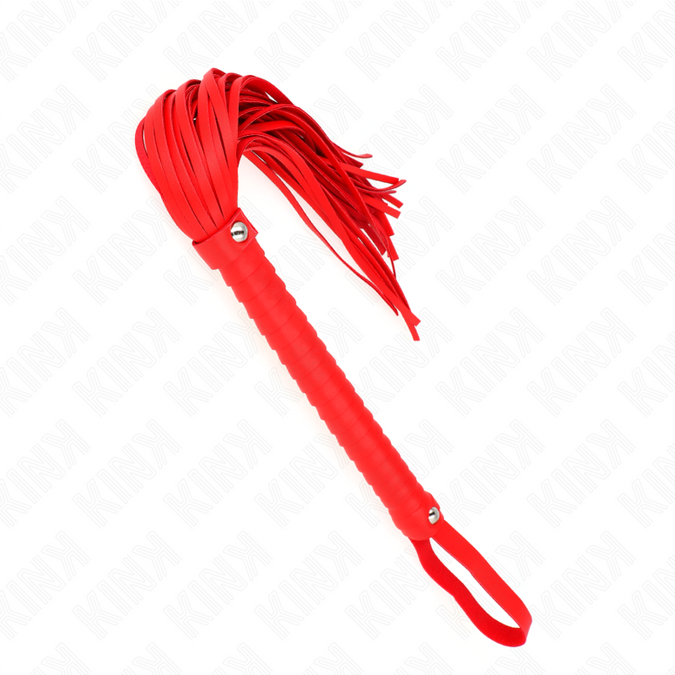 Kink – Peitsche mit rotem strukturiertem Griff 48,5 cm