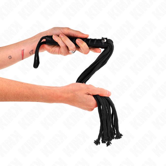 Kink – Schwarze Seilpeitsche 56 cm