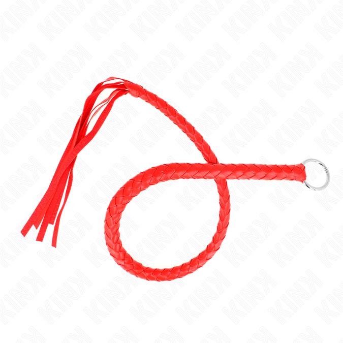 Kink – Schlangenpeitsche mit rotem Handring 65 cm