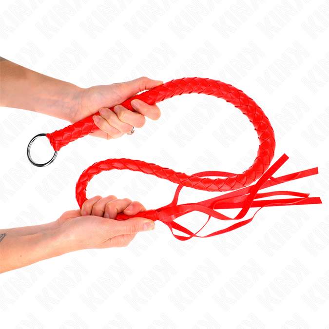 Kink – Schlangenpeitsche mit rotem Handring 65 cm