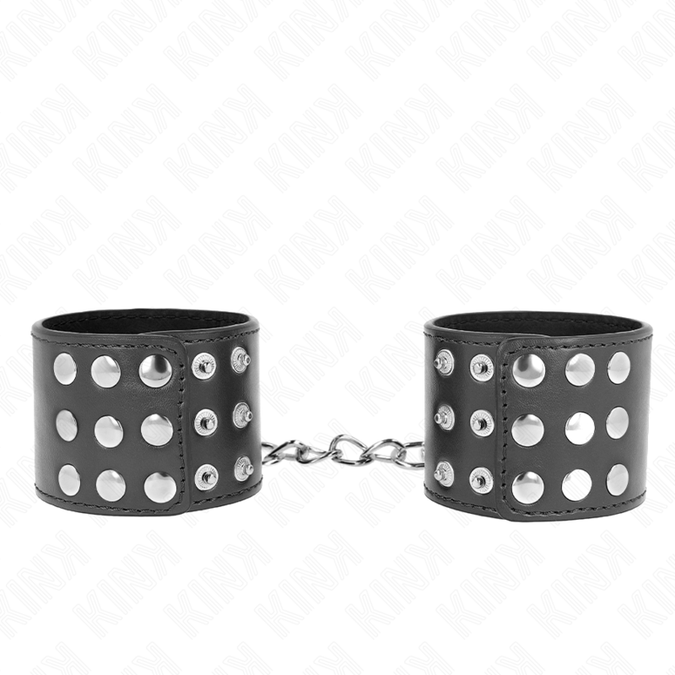Kink – Wrist Restraints With Snap Fasten Black Adjustable 19 – 24 Cm X 5.5 Cm