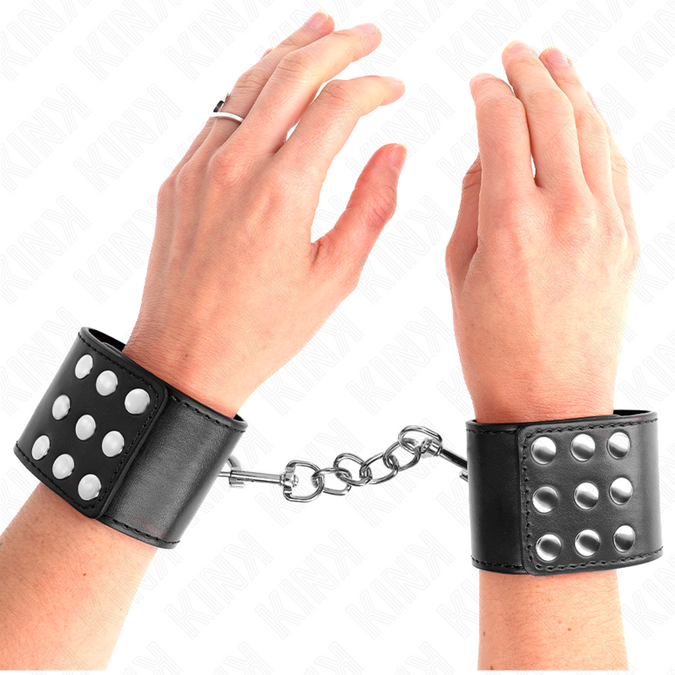Kink – Wrist Restraints With Snap Fasten Black Adjustable 19 – 24 Cm X 5.5 Cm