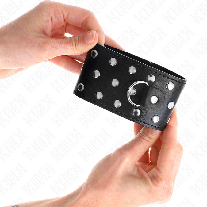 Kink – Punk-Handgelenkfesseln, verstellbar 19 – 24 cm x 5,5 cm