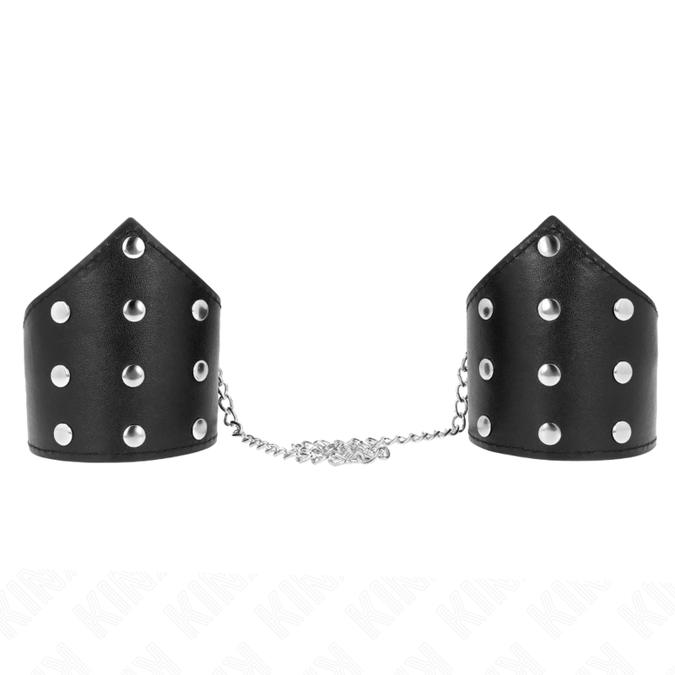 Kink – Schwarze Point-Style-Handgelenkbänder mit Kette Verstellbar 17 – 23 cm x 8,5 cm